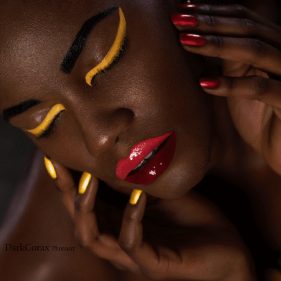 Experience the epitome of regal elegance with Melanin Chammy in this breathtaking high-end makeup photoshoot by Ralf Wittwer and Daniel Pinnow. Makeup styling by Anett Alexandra Bulano. 👑💄 #RegalElegance #LuxuryMakeup #HighEndBeauty High-end makeup photoshoot featuring model Melanin Chammy adorned in luxurious golden, red, and dark red hues, captured by photographers Ralf Wittwer and Daniel Pinnow.