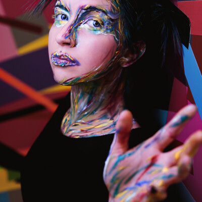 Dive into a world of vibrant creativity with Mermaid Melancholia, as she becomes a living canvas of bold and colorful expression. Makeup by Anett Alexandra Bulano. 🎨✨ #ExperimentalArtistry #LivingCanvas #BoldBeauty Portrait of model Mermaid Melancholia adorned in bold and colorful experimental makeup, creating a vibrant and artistic aesthetic.